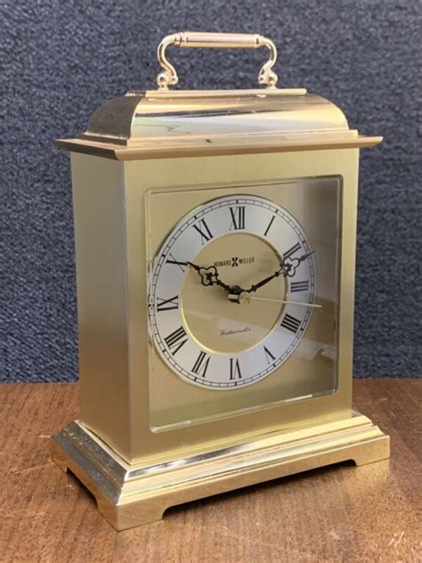 Howard Miller Brass Quartz Carriage Mantle Clock Westminster Chime