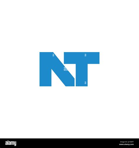 Letter Nt Simple Linked Geometric Logo Vector Stock Vector Image And Art