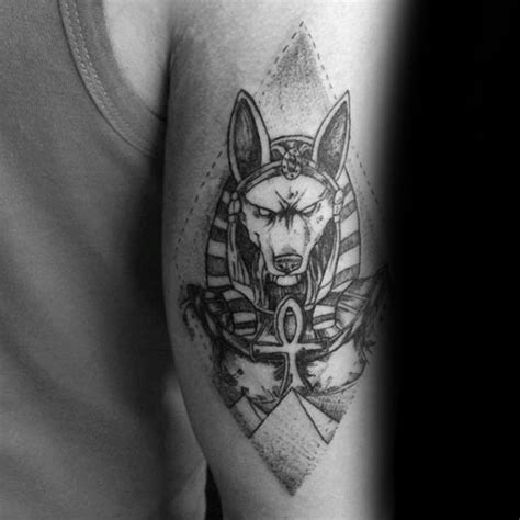 100 diseños de tatuajes de Anubis para hombres – Egyptian Canine Ink Ideas