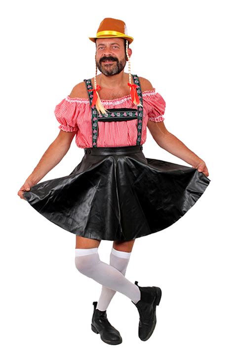 Mens Bavarian Lady Costume I Love Fancy Dress