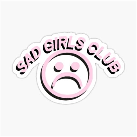 Sad Girls Club Aesthetic Sticker For Sale By Shauna220 Redbubble