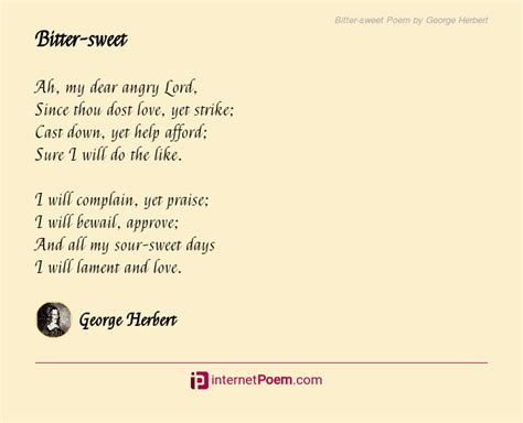 Bitter Sweet Poem By George Herbert