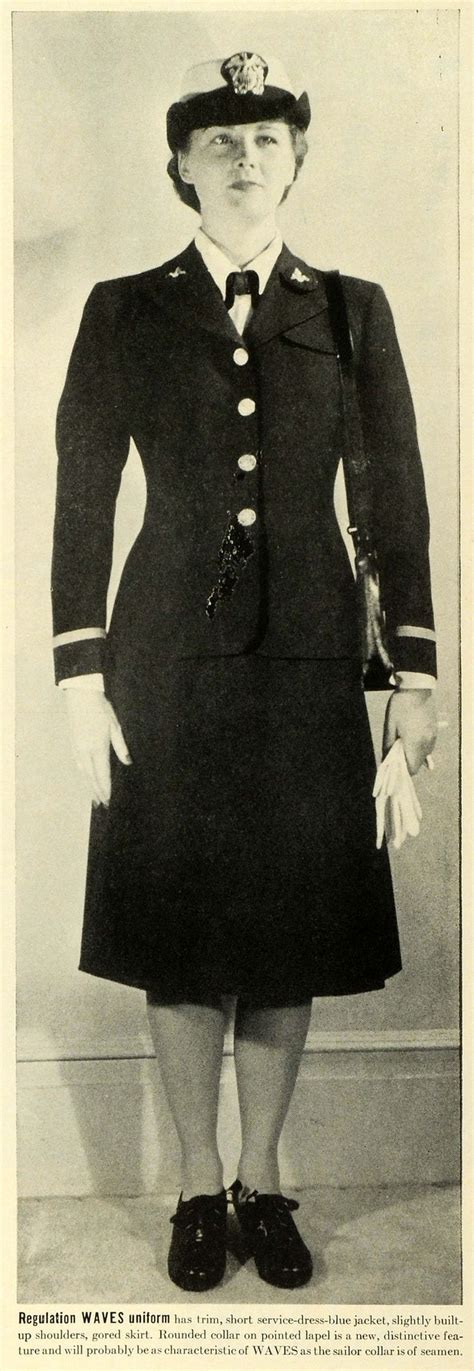 1942 Print Wwii Wartime Waves Uniform Women In War Us Navy Mainbocher