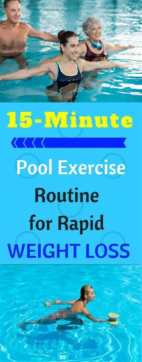 15 Minute Pool Exercise Routine To Lose Weight Rapidly Healthy Lifestyle