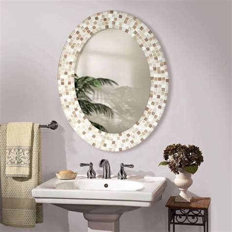 In addition to your wall bathroom wall mirror, why not add a small vanity mirror that can magnify your reflection, great for personal grooming or applying your makeup. 15 Photo of Decorative Wall Mirrors for Bathrooms