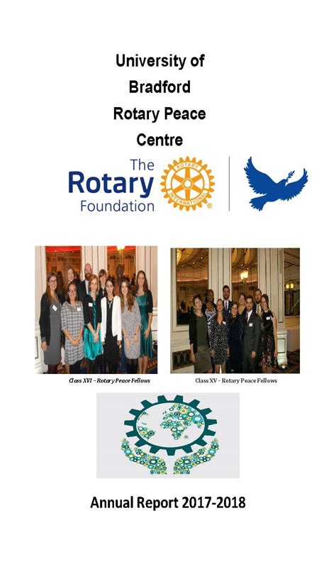 Annual Reports The Rotary Peace Centre University Of Bradford