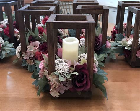 As other reviews have mentioned, there is a hole in the center of the pot, so water could drain onto the wood stand that sits right under the pot. 10 Bulk Wedding Lantern Centerpiece, Rustic Wedding Table ...
