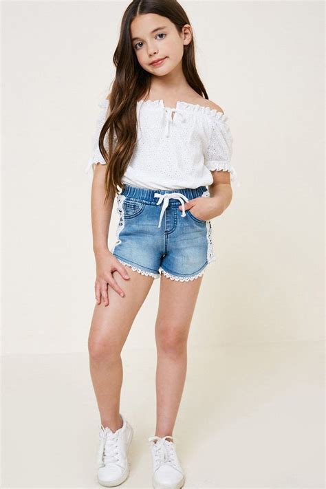 Drawstring Lace Shorts In 2021 Girls Fashion Clothes Cute Outfits