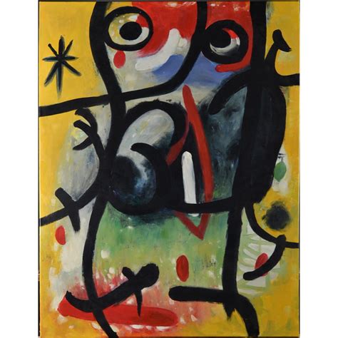 Style Of Joan Miro Oil Painting On Canvas