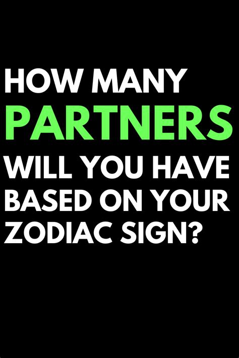 How Many Partners Will You Have Based On Your Zodiac Sign