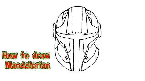 How To Draw The Mandalorian Helmet Easy Step By Step From Star Wars
