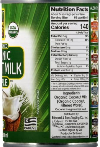 Native Forest Organic Unsweetened Coconut Milk Simple 13 5 Fl Oz Kroger