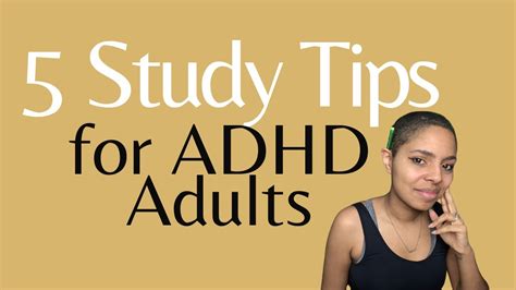 5 Study Tips For Adhd Adults Youtube