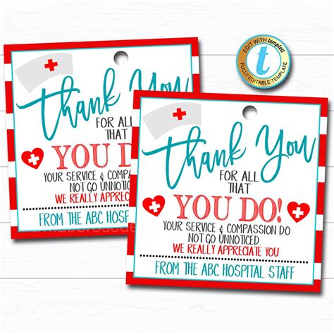 Choose from thousands of customizable templates or create your own from scratch! Nurse Appreciation Week Gift | TidyLady Printables