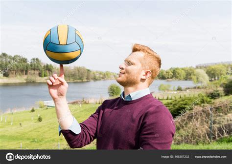 Handsome Man With Ball — Stock Photo © Igorvetushko 165357232