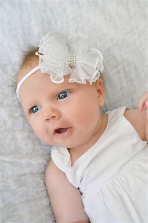 Here we give you 4 effective tips to treat newborn baby body hair problem. Pure WHITE Hair Bow Headband Pearls Ruffled Ruffles Baby ...