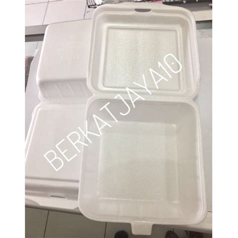 Jual Sterofoam Foam Nasi Styrofoam Fom Gabus Kotak Polos Box Gojek Only Shopee Indonesia