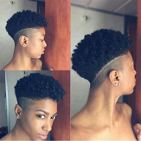 Growing up with curly kinky hair can become a challenge over time and that's why shaved hairstyles for black women are very practical and can increase your features with their beautiful shiny coils that will amplify your short hair's volume. Black Hair - luvyourmane: Please Tag Source #LuvYourMane ...