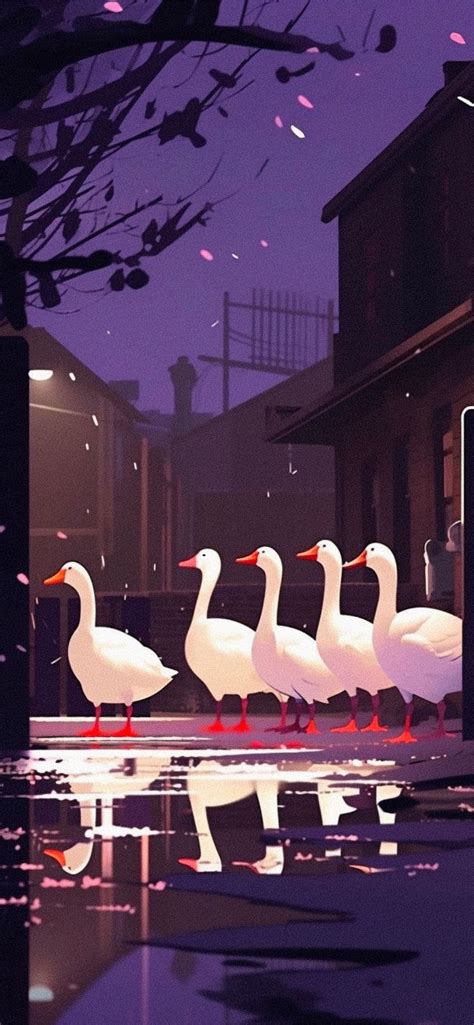 Geese Gang In The Yard Wallpapers Goose Aesthetic Wallpapers In 2023