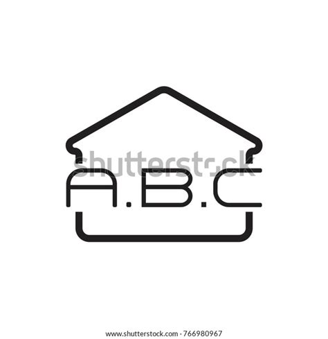 Home House Letters Abc Symbol Logo Stock Vector Royalty Free