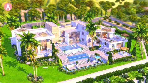 💎 Modern Celebrity Mansion 👠 📸 🌟 The Sims 4 Stop Motion Youtube