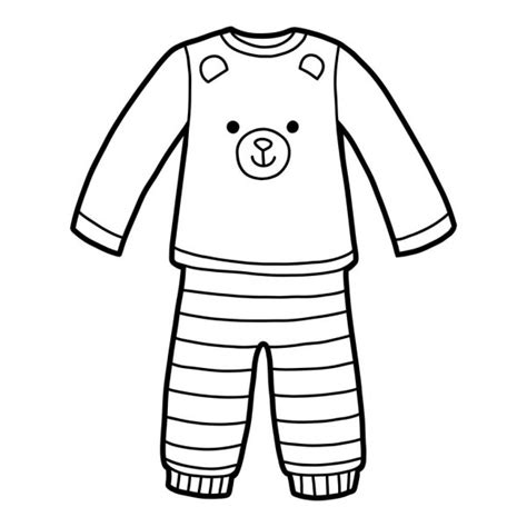 Coloring book, Pyjamas with cute cloud — Stock Vector © ksenya_savva