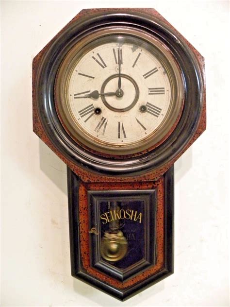 Antique Great Looking Long Drop Wall Clock Circ 1900s Clean And Running 3z Antique Price