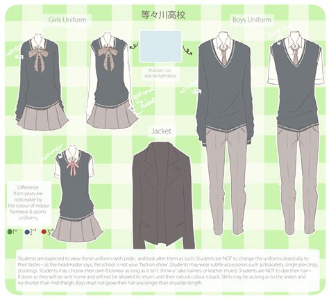 Todokawa High Uniforms By Hana E Drawing Anime Clothes Anime