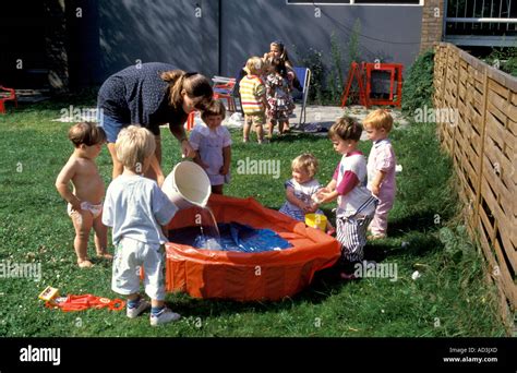 Children Of A Day Care Center Playing Outdoors Stock Photo Alamy
