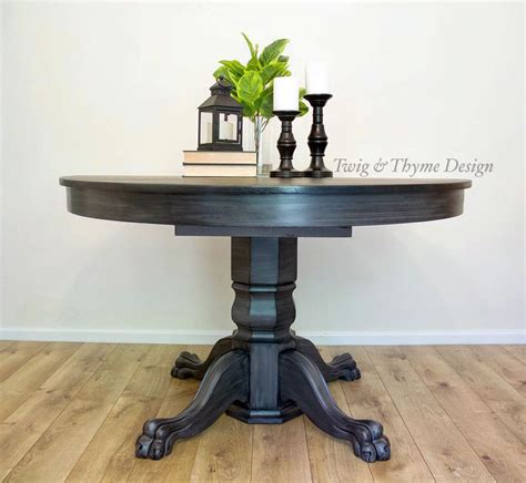 Allow the gel stain to dry 72 hours. Glazed Driftwood Table with Black Gel Stained Top ...