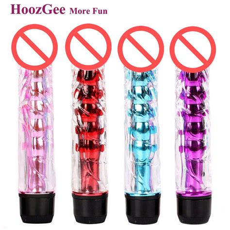 hoozgee 7 inches powerful multi speed simulation dildo vibrator jelly cilt sex products g spot