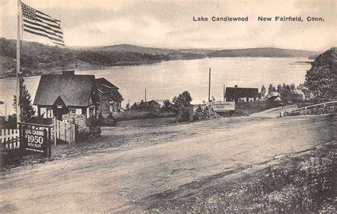 New Fairfield Connecticut Lake Candlewood Cottages Vintage Postcard