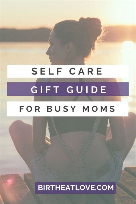 A Woman Sitting On A Dock With The Words Self Care T Guide For Busy Moms