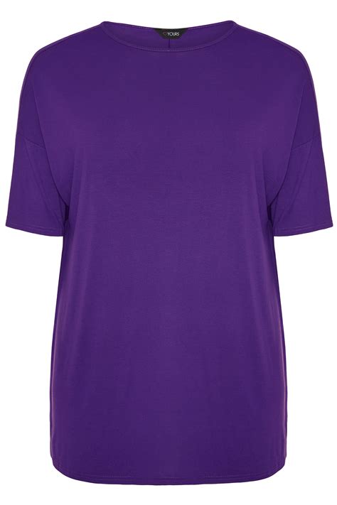 Purple Jersey Oversized T Shirt Yours Clothing