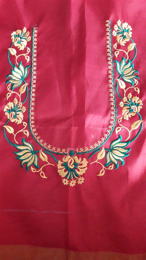 Indian Blouse Neck Embroidery Designs Images 30 Latest Simple Blouse