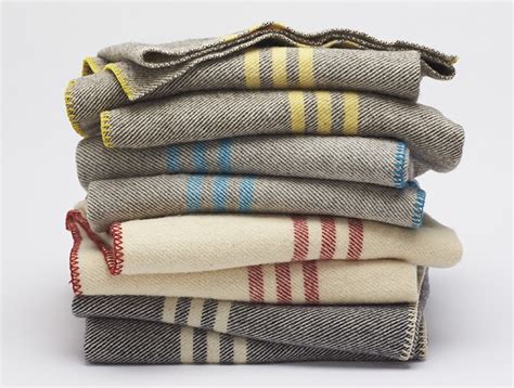 Striped Wool Blanket 100 Natural Free Shipping Sleeping Organic