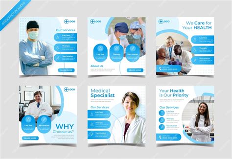 Premium Vector Medical And Healthcare Instagram Post Template