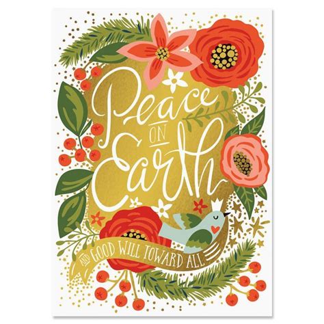 Peace On Earth Christmas Cards Current Catalog Foil Christmas Cards