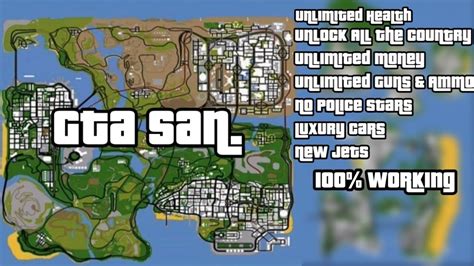 How To Unlock All the Countries/Citys/Full Map in GTA San Andreas