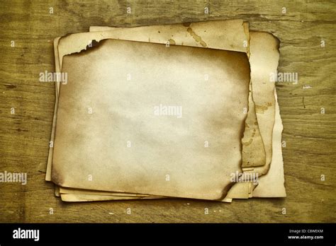 Old Papers On A Wooden Table Hi Res Stock Photography And Images Alamy