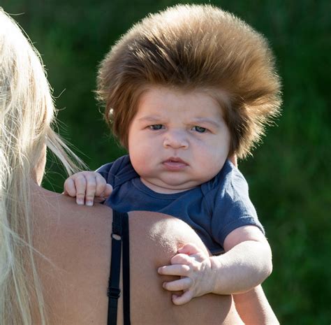 Month Old Boy Draws Adorable Attention With His Luscious Bouffant Hair