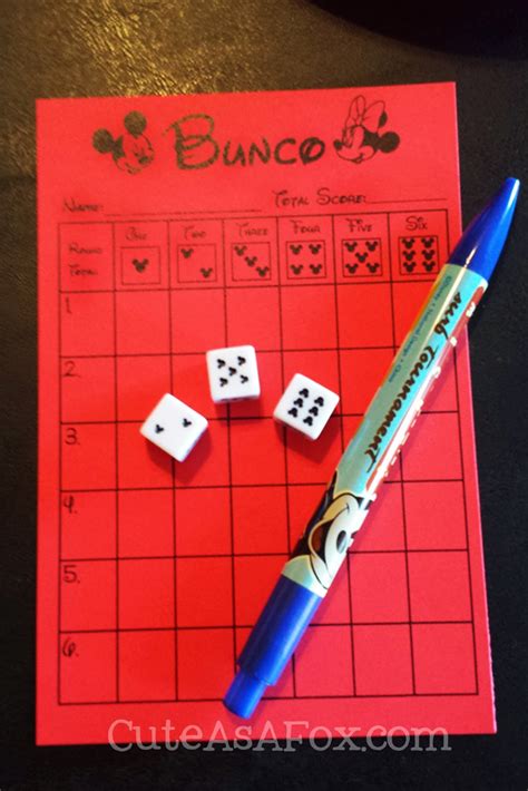 Maybe you would like to learn more about one of these? Disneyside Bunco Party Score Card Free Printable! - Pink Cake Plate