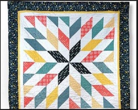 Giant Star Quilt Pattern Half Square Triangles With Ease Etsy