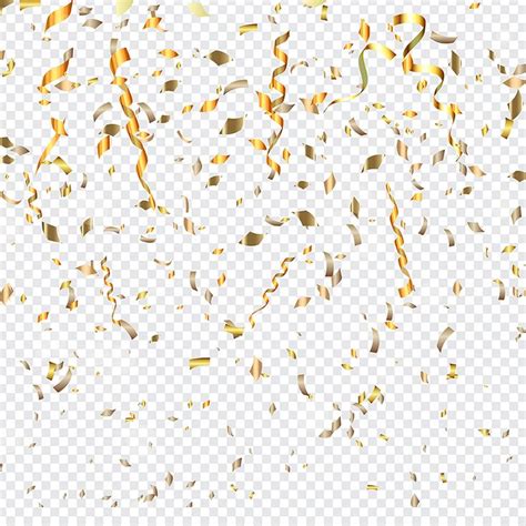 Gold Confetti Transparent Vector Png Images Gold Confetti On A