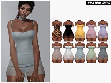 Slayclassy 104 Fiera Dress Sims 4 Sims Sims 4 Mods Clothes