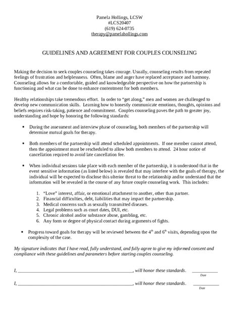 Couples Therapy Worksheets Doc Template Pdffiller