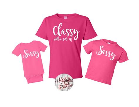 classy with a side of sassy mom and daughter shirts mom and etsy