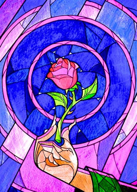 Enchanted Rose Stained Glass Disney Magic Pinterest Disney