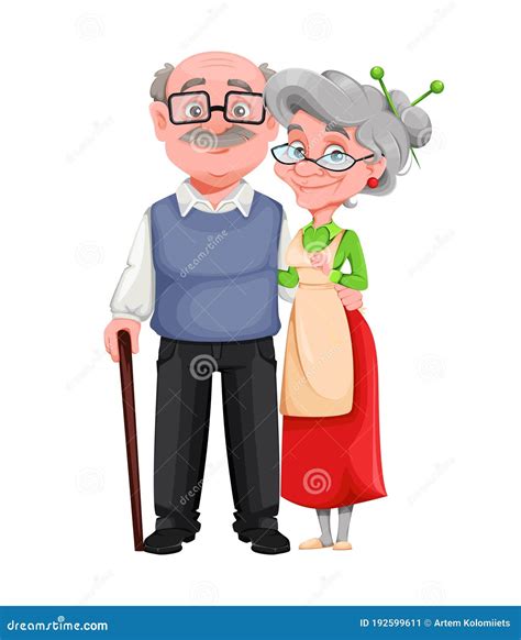Grandparents Day Grandmother And Grandfather Stock Vector