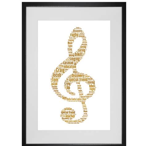 Personalized Music Wall Art T Treble Clef Music Note Photo Etsy